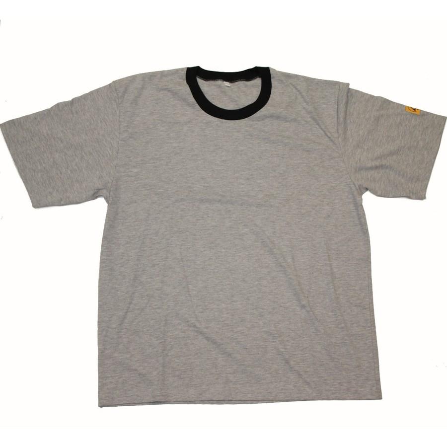 T-shirt TS96 gray / black rip ESD size L, w / short sleeve