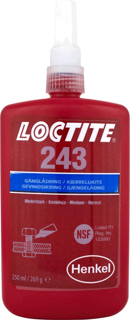 Screw lock Loctite 243 medium strength 250 ml