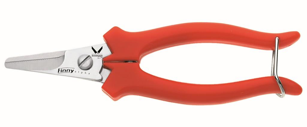 Universal scissors 140mm stainless forged cut plastic handle