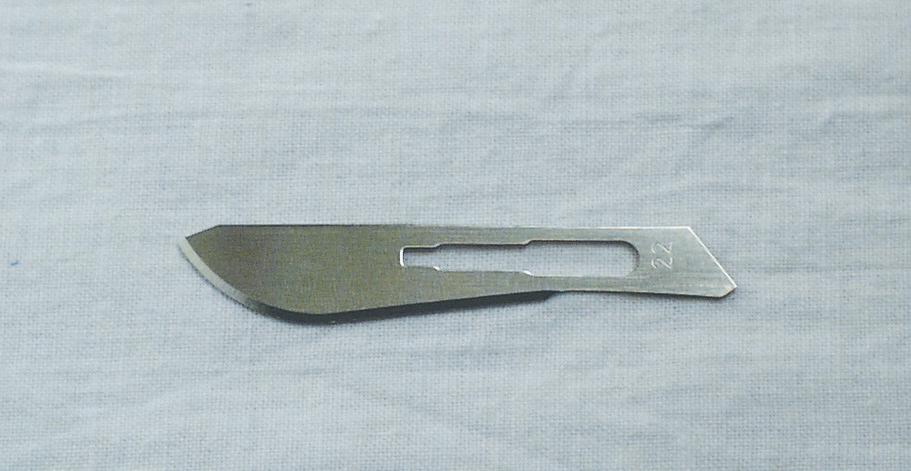 Scalpel blade no. 22 for shaft 4