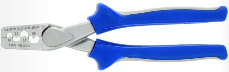 Crimping pliers for terminal tubes 16-50mm²