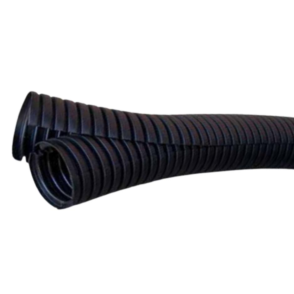 Protective hose 2-piece in black Polyamide NW17 inner Ø13.9mm/ext. Ø21mm 50m per roll