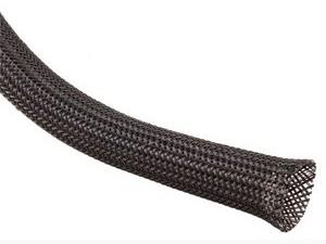 Braided sock 30.0mm black 30.0-37.0mm; 50m roll