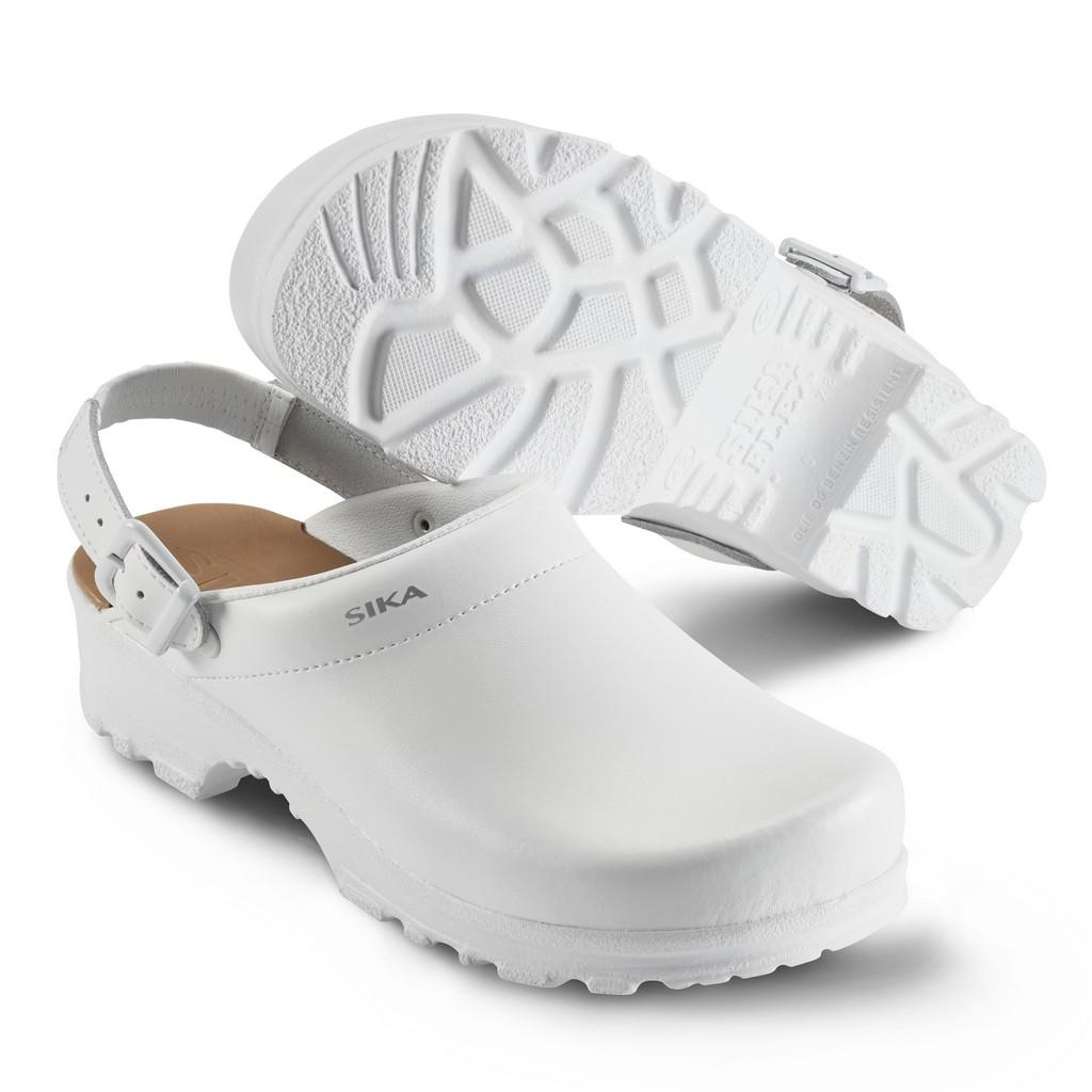 Clogs Flex LBS white size 43 w / heel strap