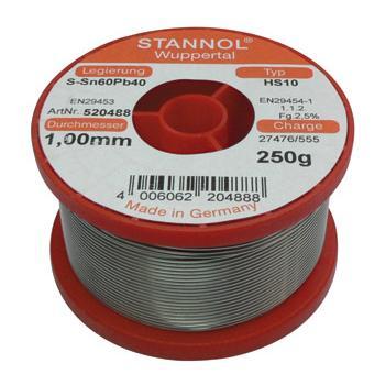 Tin coil 1.0mm HS10 Sn60Pb40, 2.5% 250g