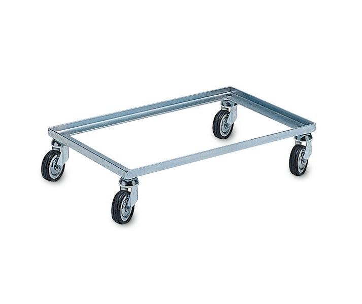 Dolly with antistatic casters 582x382x138 mm service cart Metal Stainless steel