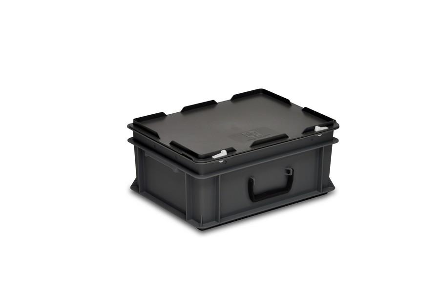 RAKO case ESD 400x300x184 mm Storage box Black Rectangular Polypropylene (PP)