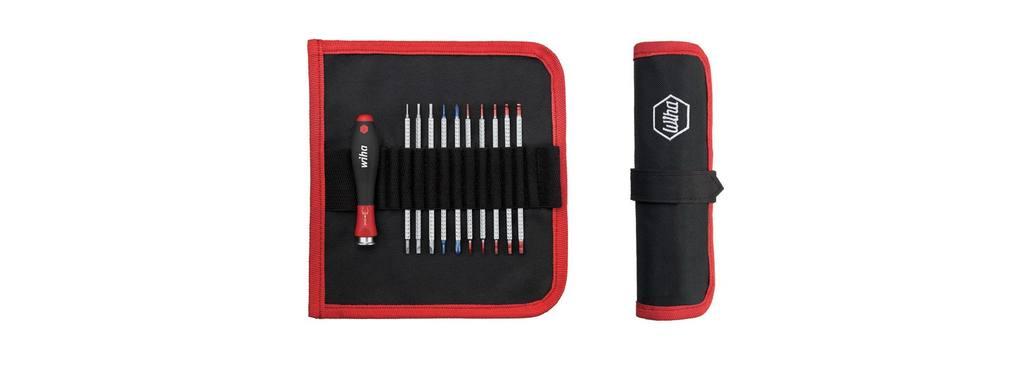 Wiha Screwdriver with replaceable blades, set SYSTEM 4 mixed with 12 parts. incl. Folding case (00610)
