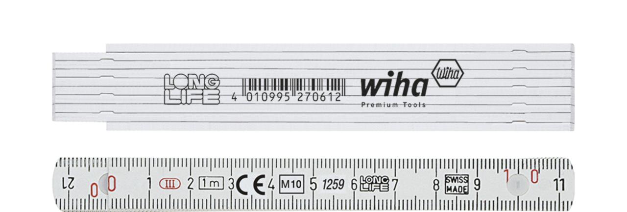 Wiha Ruler Longlife® 2 m metric, 10 joints 15 mm (27057)
