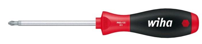 Wiha Screwdriver SoftFinish Phillips with round blade PH1 x 200 mm (00757)
