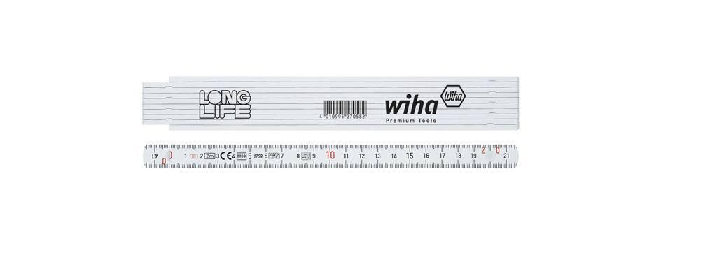 Wiha Ruler Longlife® 2 m metric, 10 joints 15 mm (27058)