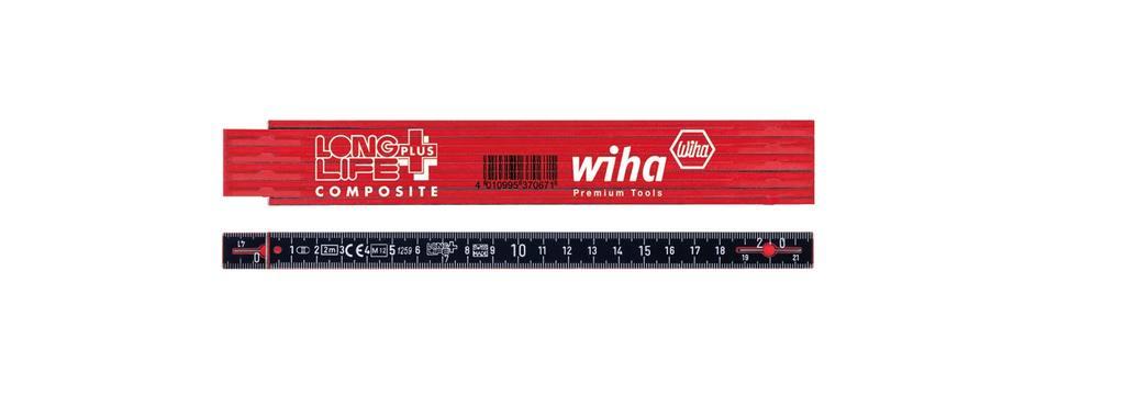 Wiha Ruler Longlife Plus Composite 2 m metric, 10 joints 15 mm (37067)