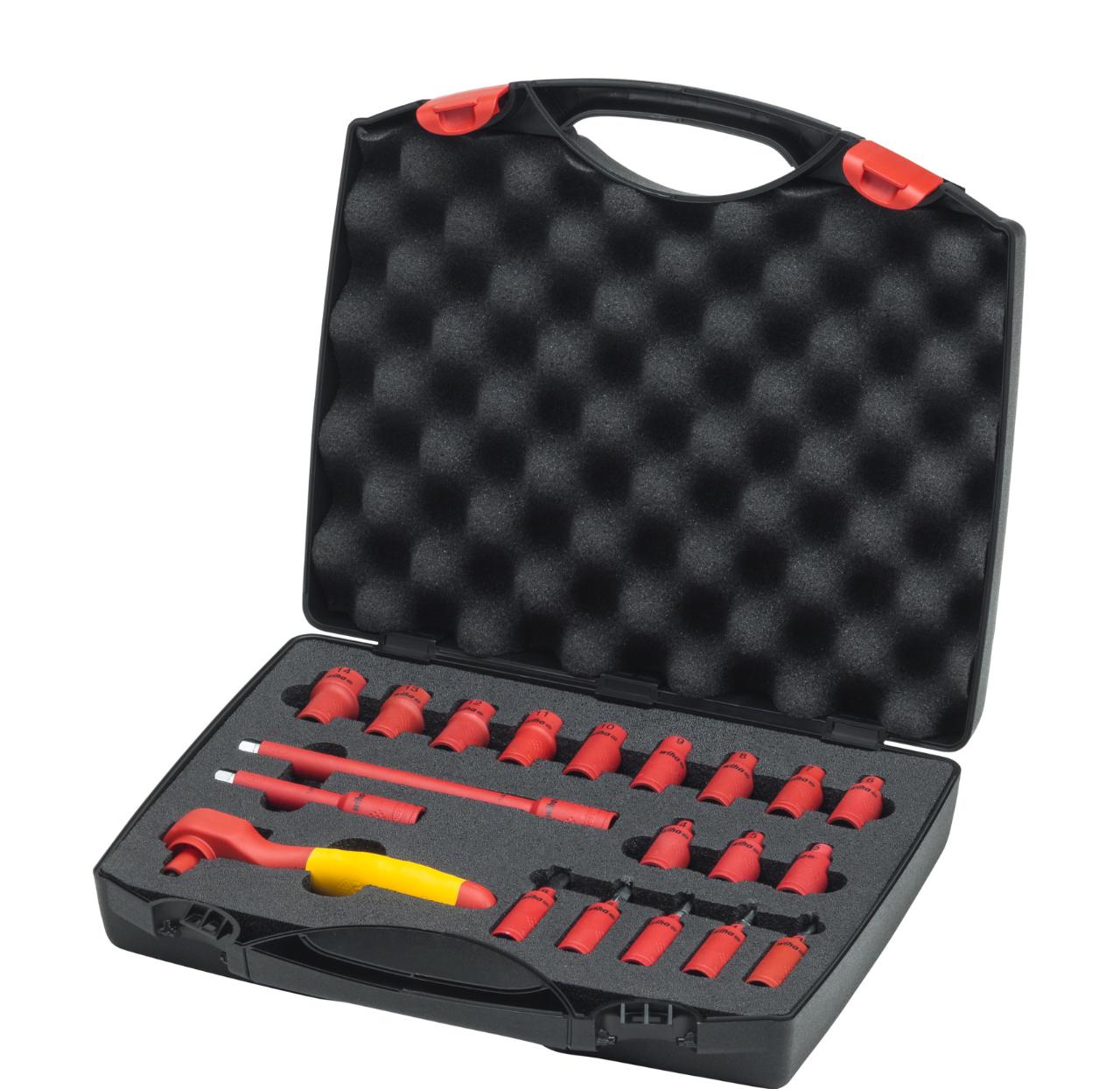 Wiha Ratchet wrench set, insulated, 1/4 21 parts incl. suitcase (43025)