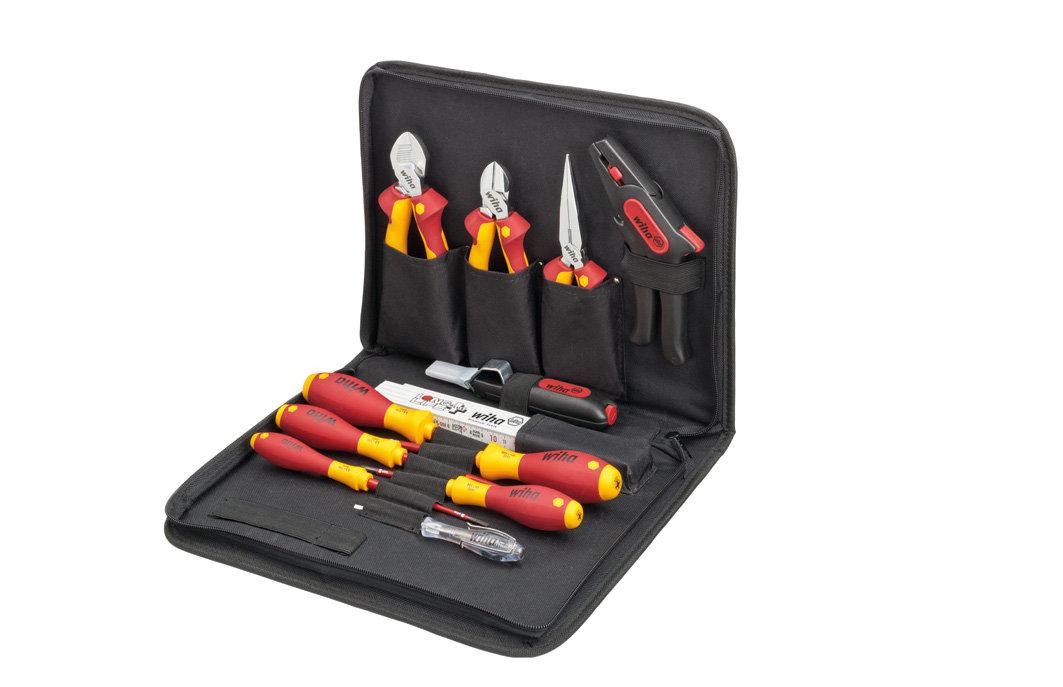 Wiha Tool set for electricians mixed, with 13 parts, incl. tool bag (36389)